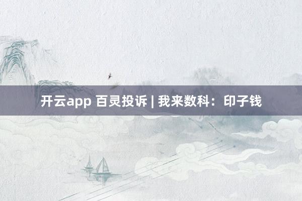 开云app 百灵投诉 | 我来数科：印子钱