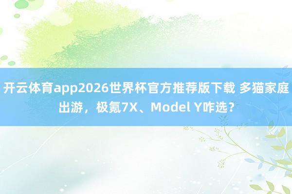 开云体育app2026世界杯官方推荐版下载 多猫家庭出游，极氪7X、Model Y咋选？