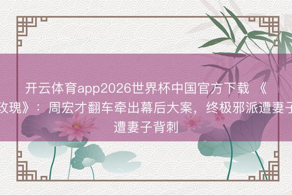 开云体育app2026世界杯中国官方下载 《利剑玫瑰》:周宏才翻车牵出幕后大案,终极邪派遭妻子背刺